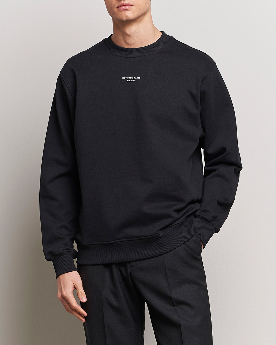 Herren | Pullover | Drôle de Monsieur | Classic Slogan Sweatshirt Black