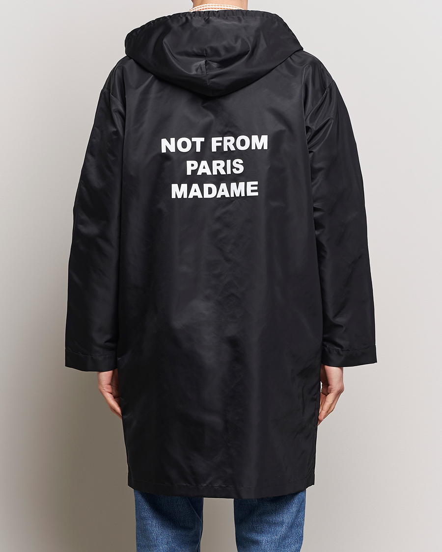 Herren | Jacken | Drôle de Monsieur | La Parka Slogan Coat Black