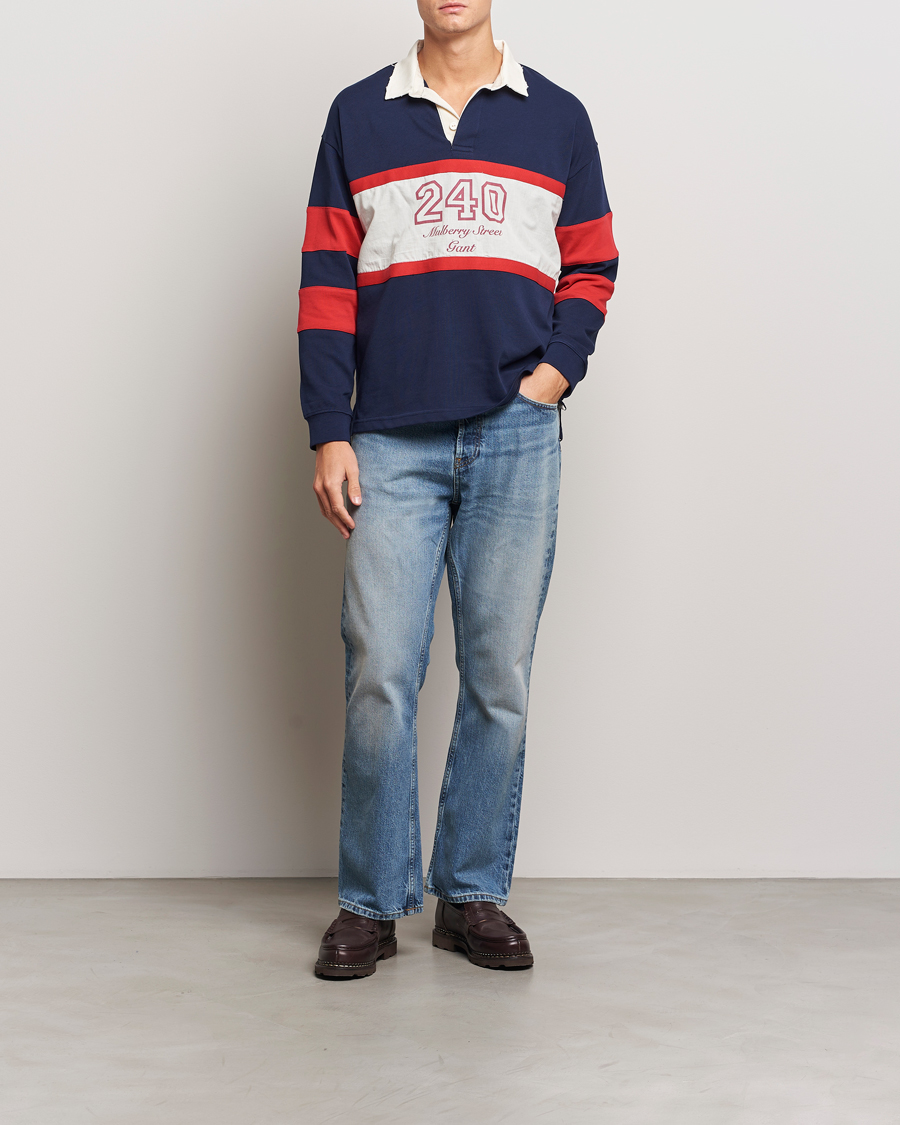 Herren | Jeans | GANT 240 Mulberry Street | Bootcut Jeans Mid Blue Vintage