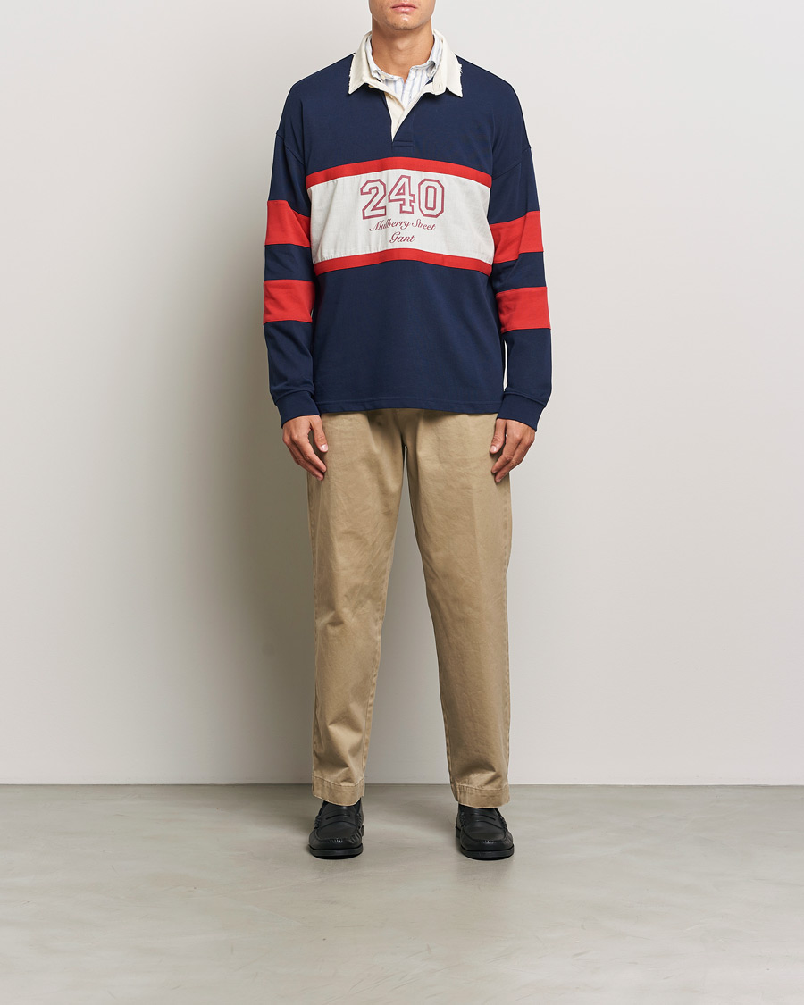 Herren | Pullover | GANT 240 Mulberry Street | Vintage Washed Heavy Rugger Classic Blue