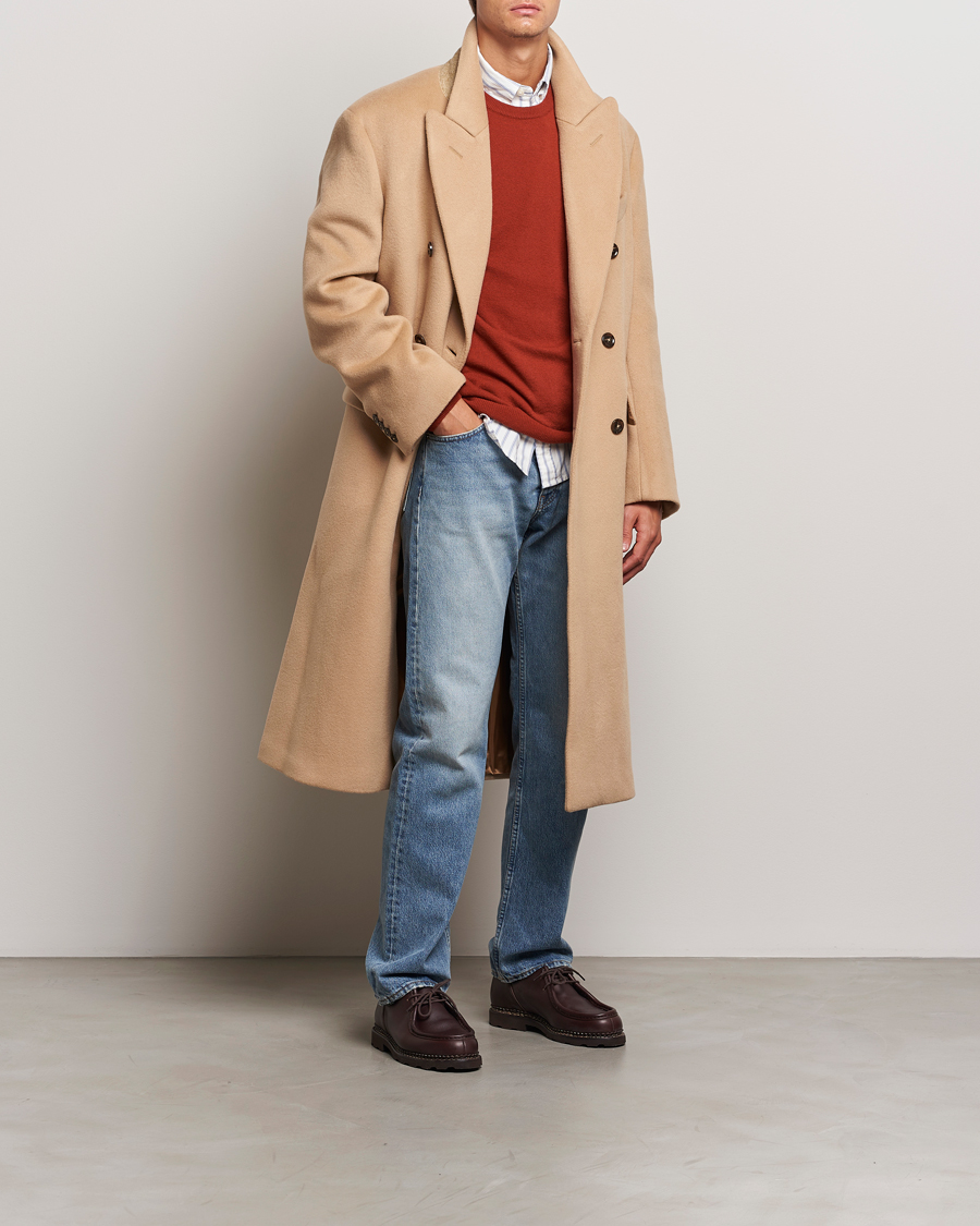 Herren | Jacken | GANT 240 Mulberry Street | Double Breasted Wool Coat Mustard Beige