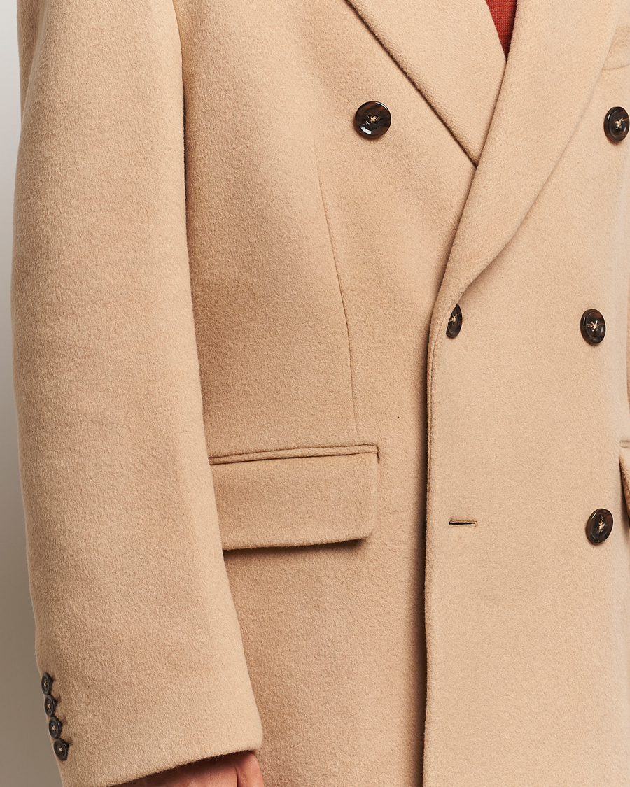 Herren | Jacken | GANT 240 Mulberry Street | Double Breasted Wool Coat Mustard Beige