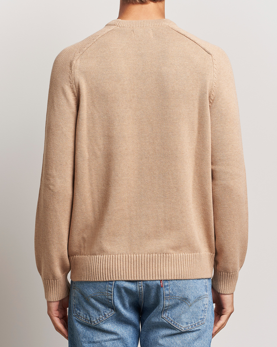 Herren | Pullover | GANT | Casual Cotton Saddle C-neck Khaki Melange