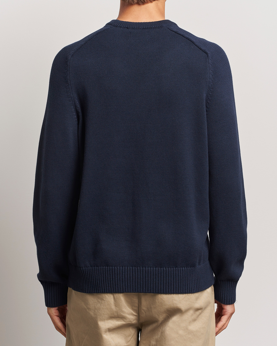 Herren | Pullover | GANT | Casual Cotton Saddle C-neck Evening Blue