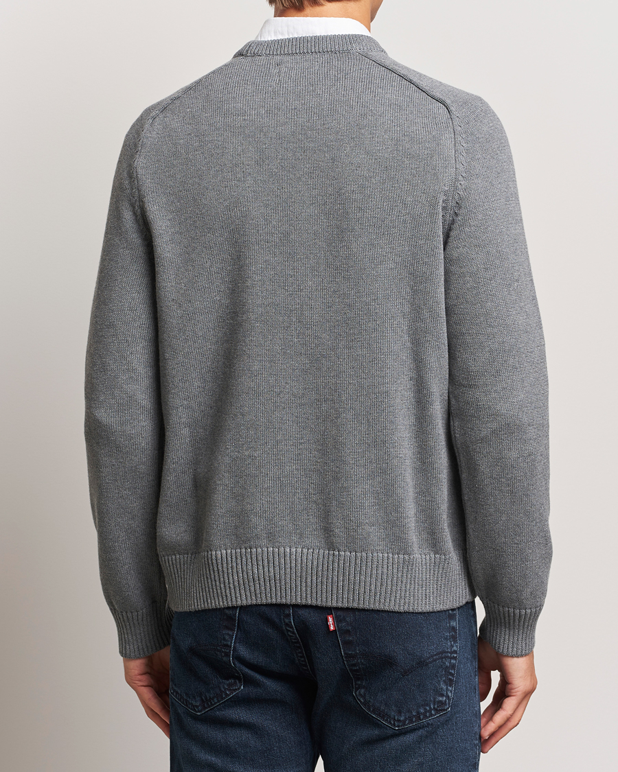 Herren | Pullover | GANT | Casual Cotton Saddle C-neck Dark Grey Melange