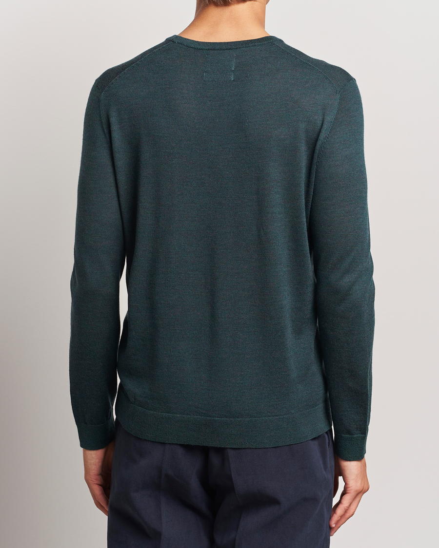Herren | Pullover | GANT | Extrafine Merino Wool C-Neck Tartan Green