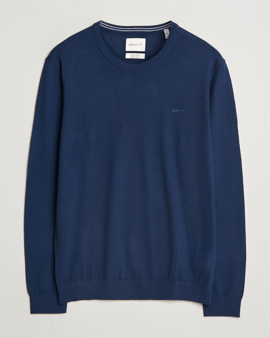 Herren | Pullover | GANT | Extrafine Merino Wool C-Neck Marine