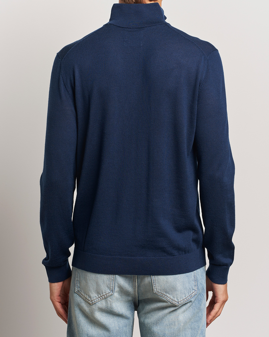Herren | Pullover | GANT | Extrafine Merino Wool Half Zip Marine