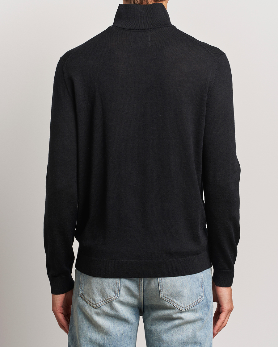 Herren | Pullover | GANT | Extrafine Merino Wool Half Zip Black