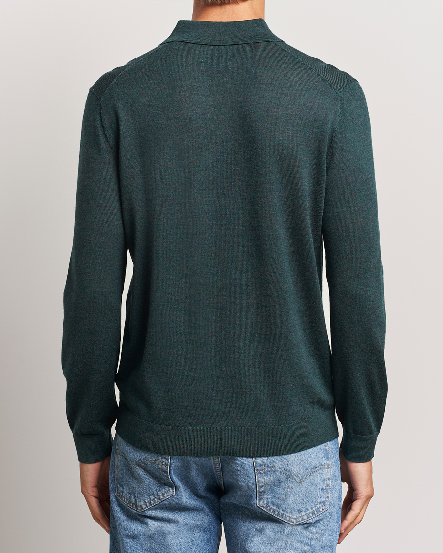 Herren | Pullover | GANT | Extrafine Merino Wool Polo Tartan Green