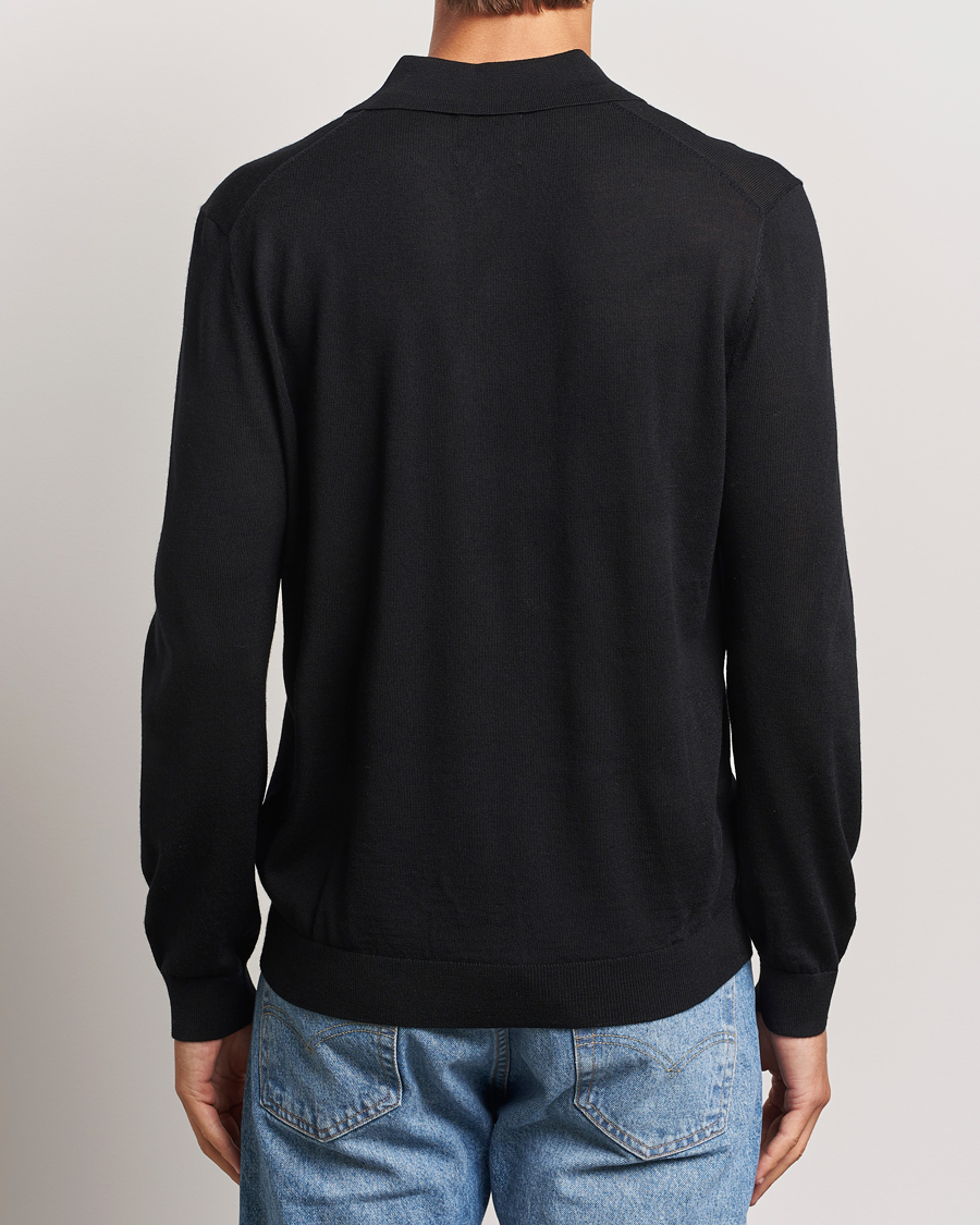 Herren | Pullover | GANT | Extrafine Merino Wool Polo Black