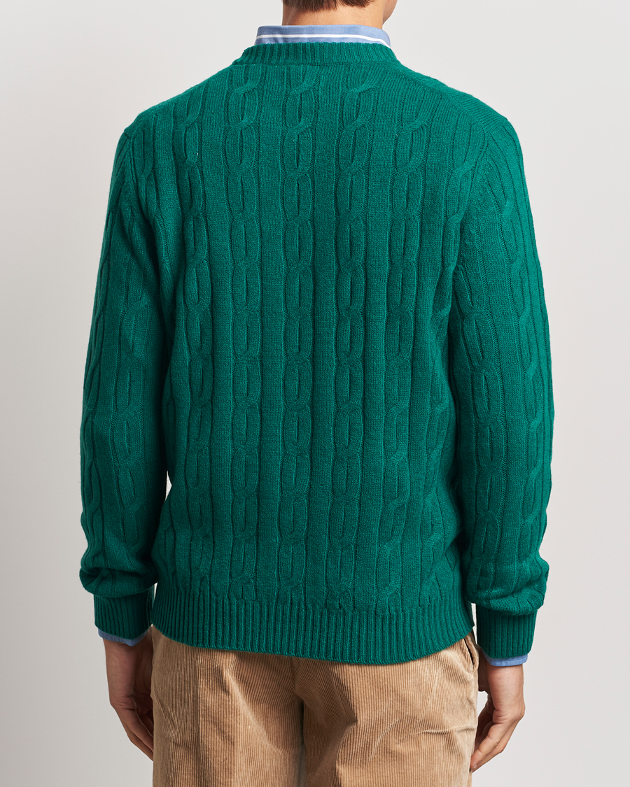 Herren | Pullover | GANT | Lambswool Cable C-Neck Deep Forest Green