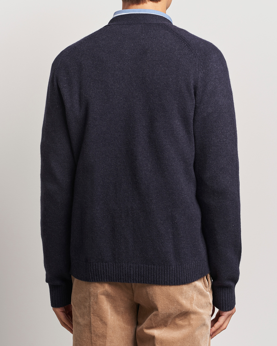 Herren | Pullover | GANT | Wool Blend Cardigan Dark Navy Melange