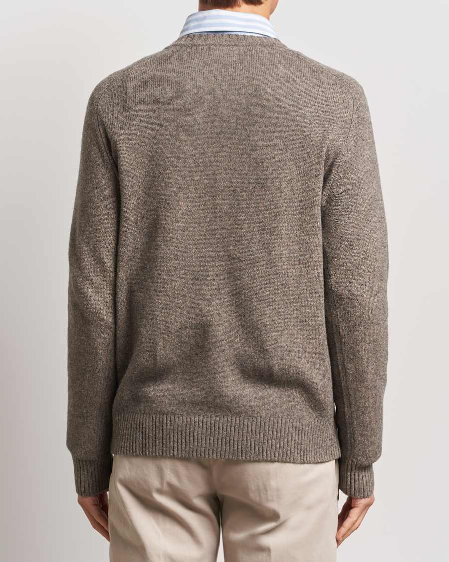 Herren | Pullover | GANT | Wool Blend C-Neck Dark Hazelnut Melange