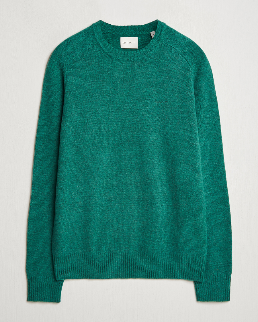 Herren | Pullover | GANT | Wool Blend C-Neck Deep Forest Green