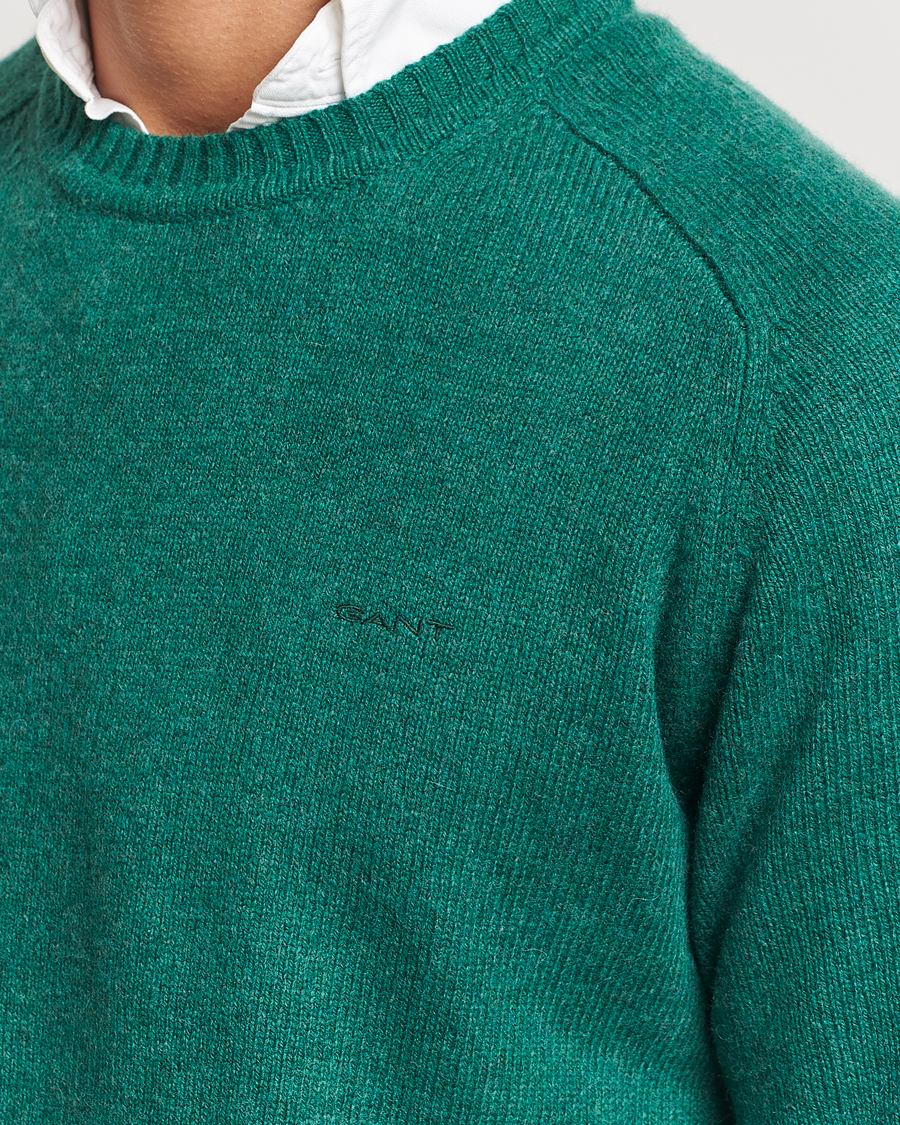 Herren | Pullover | GANT | Wool Blend C-Neck Deep Forest Green