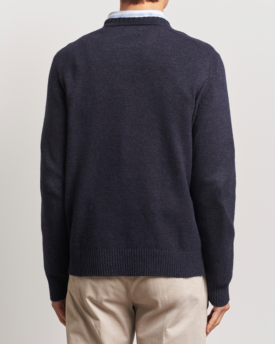 Herren | Pullover | GANT | Wool Blend C-Neck Dark Navy Melange
