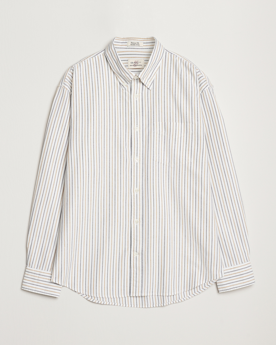Herren | Hemden | GANT | Rel Herigate Oxford Stripe Shirt Eggshell