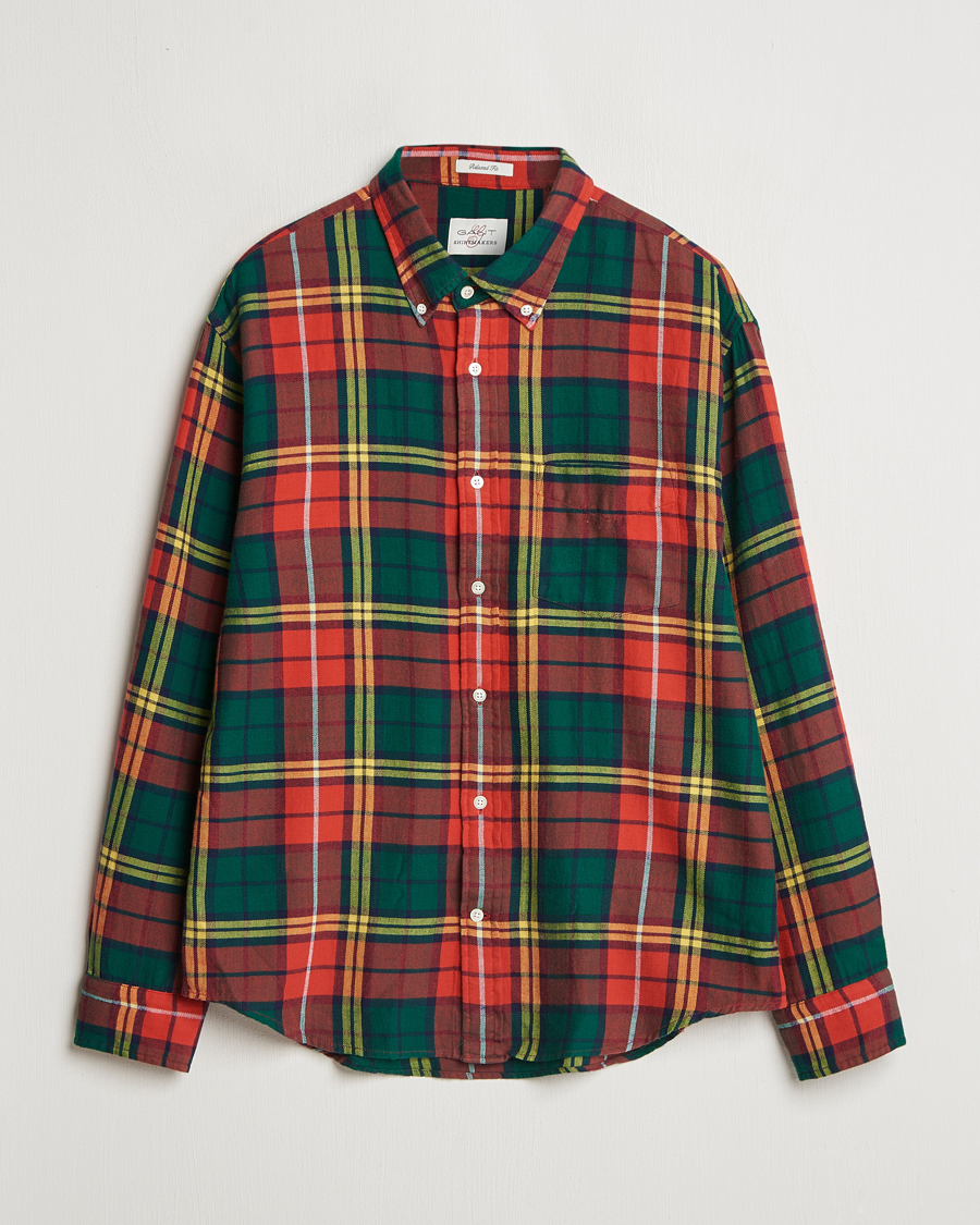 Herren | Hemden | GANT | Rel Herigate Twill Tartan Shirt Bright Red