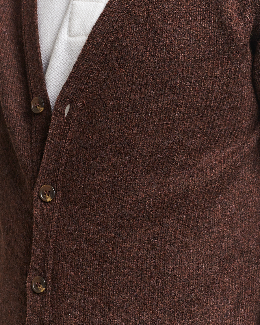 Herren | Pullover | Harley Of Scotland | Supersoft Lambswool Cardigan Coffee
