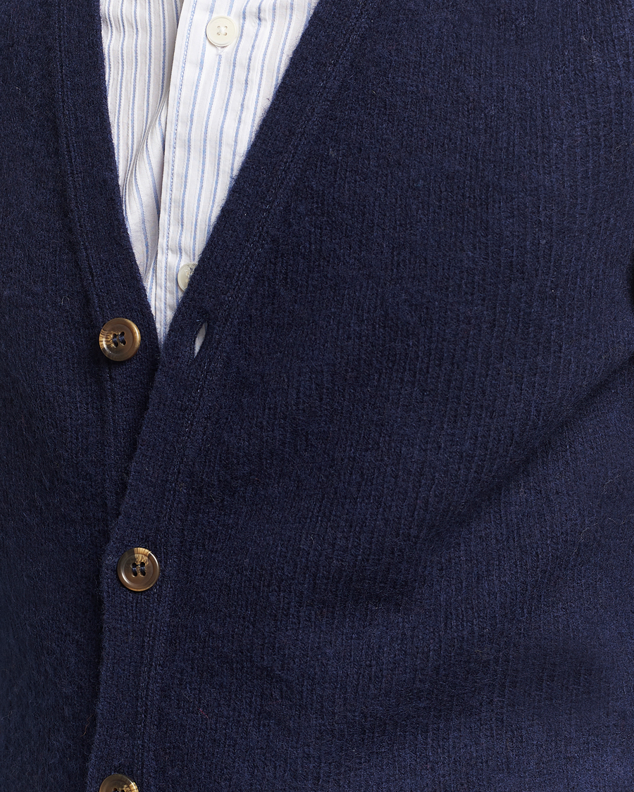 Herren | Pullover | Harley Of Scotland | Supersoft Lambswool Cardigan Navy