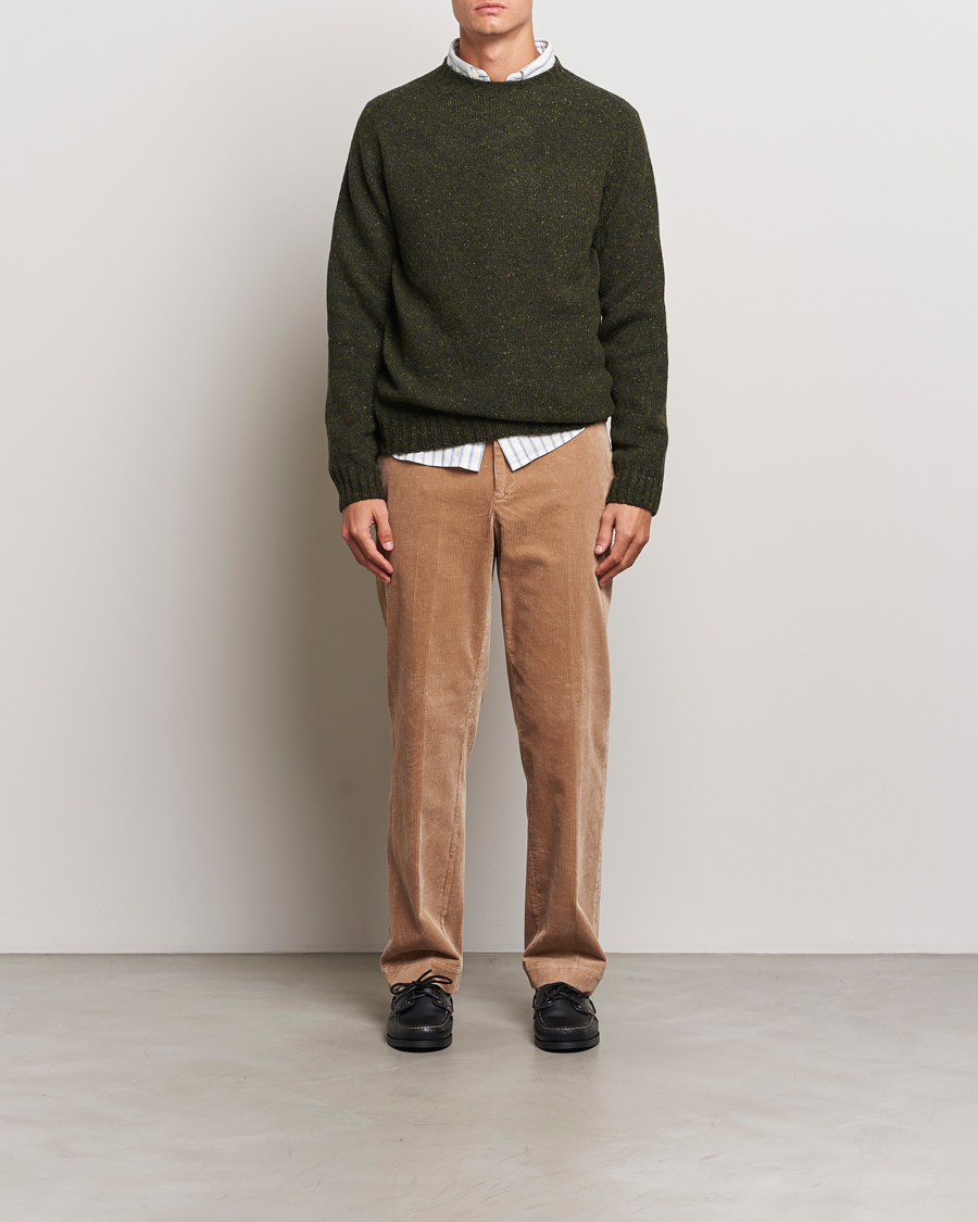 Herren | Pullover | Harley Of Scotland | Donegal Wool Crewneck Harris Green