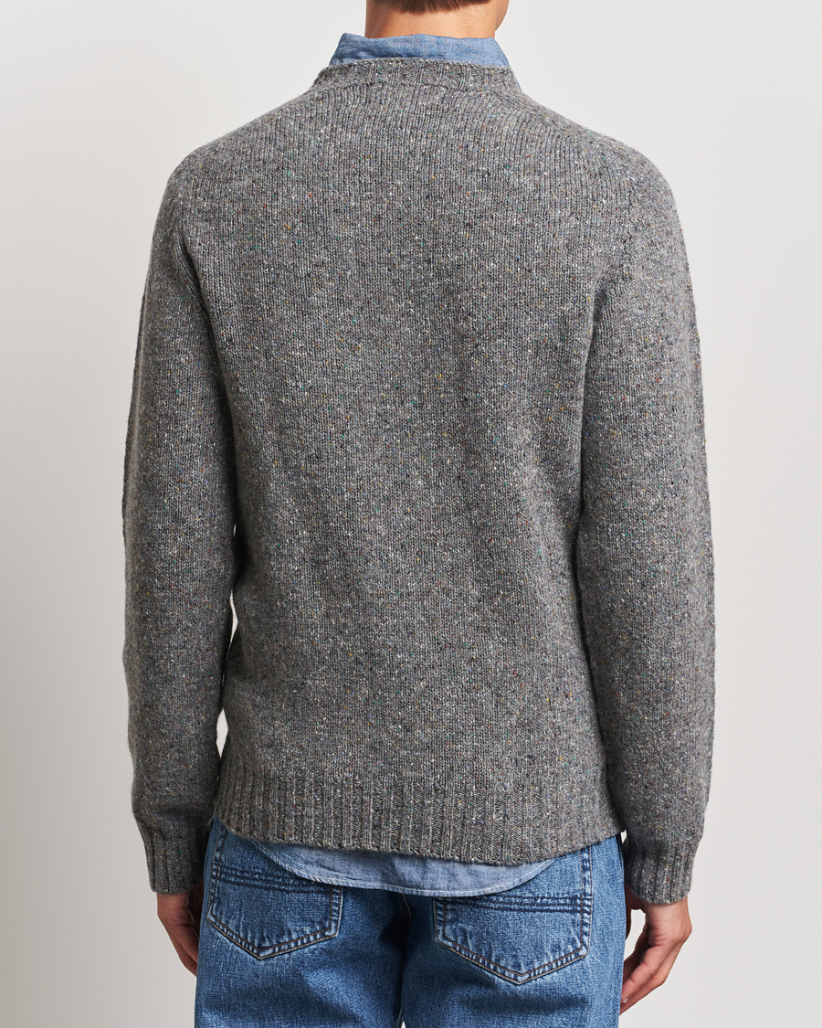 Herren | Pullover | Harley Of Scotland | Donegal Wool Crewneck Grey