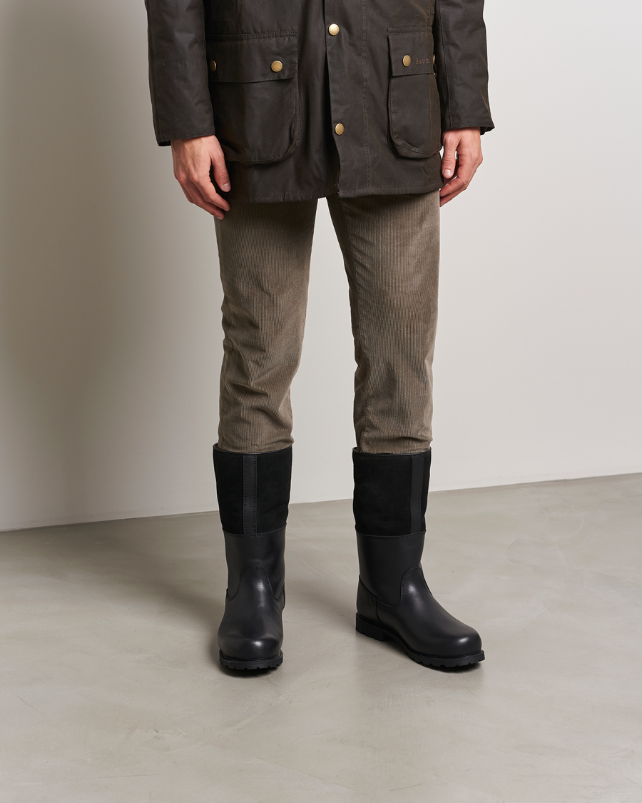 Herren | Ludwig Reiter Maronibrater Boot Black Calf/Suede Shaft | Ludwig Reiter | Maronibrater Boot Black Calf/Suede Shaft