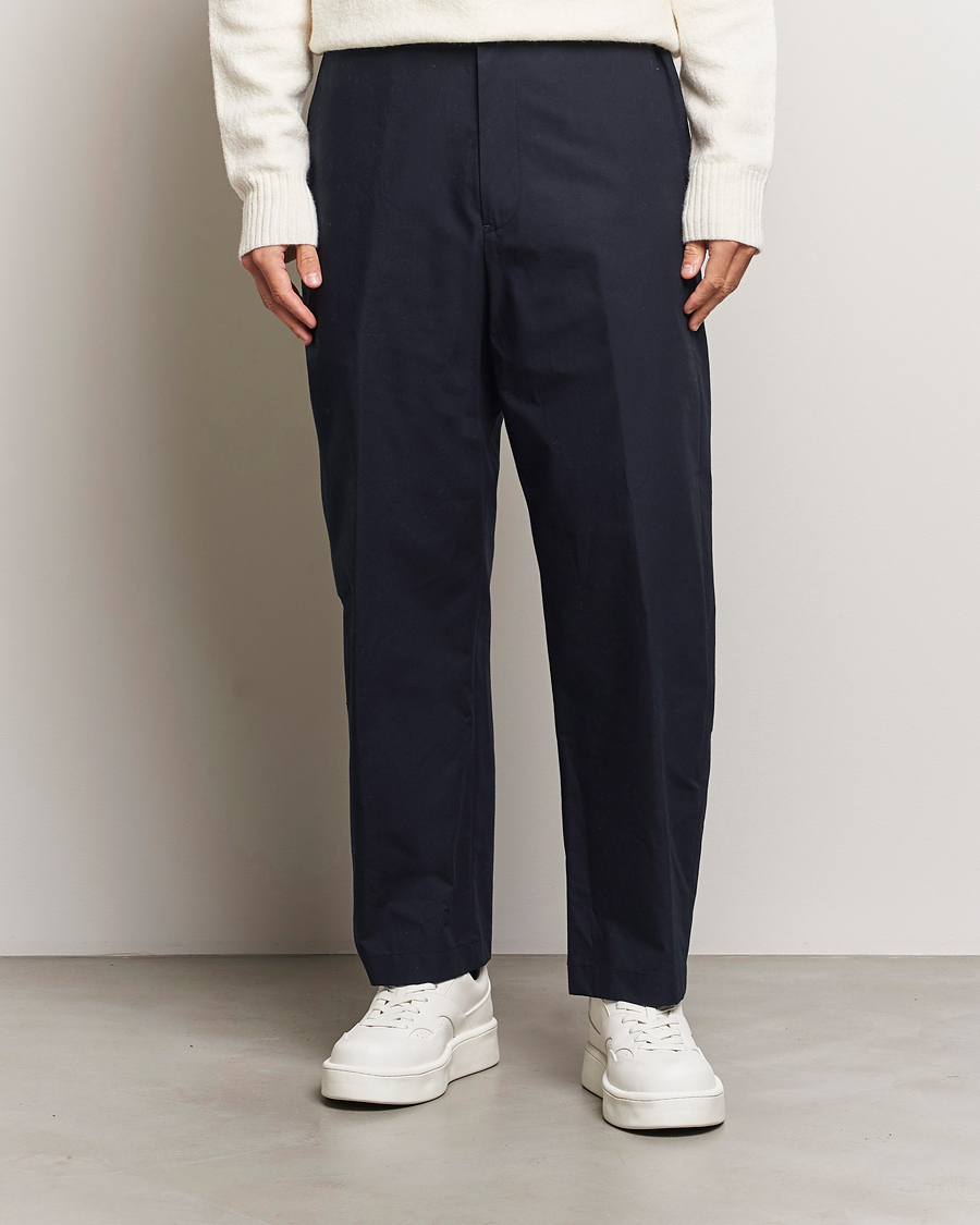Herren | Hosen | Jil Sander | Water Repellent Cotton Drawstring Pants Navy