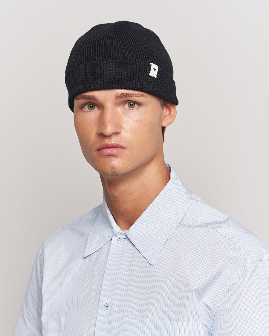 Herren | Jil Sander Merino Wool Rib Beanie Black | Jil Sander | Merino Wool Rib Beanie Black