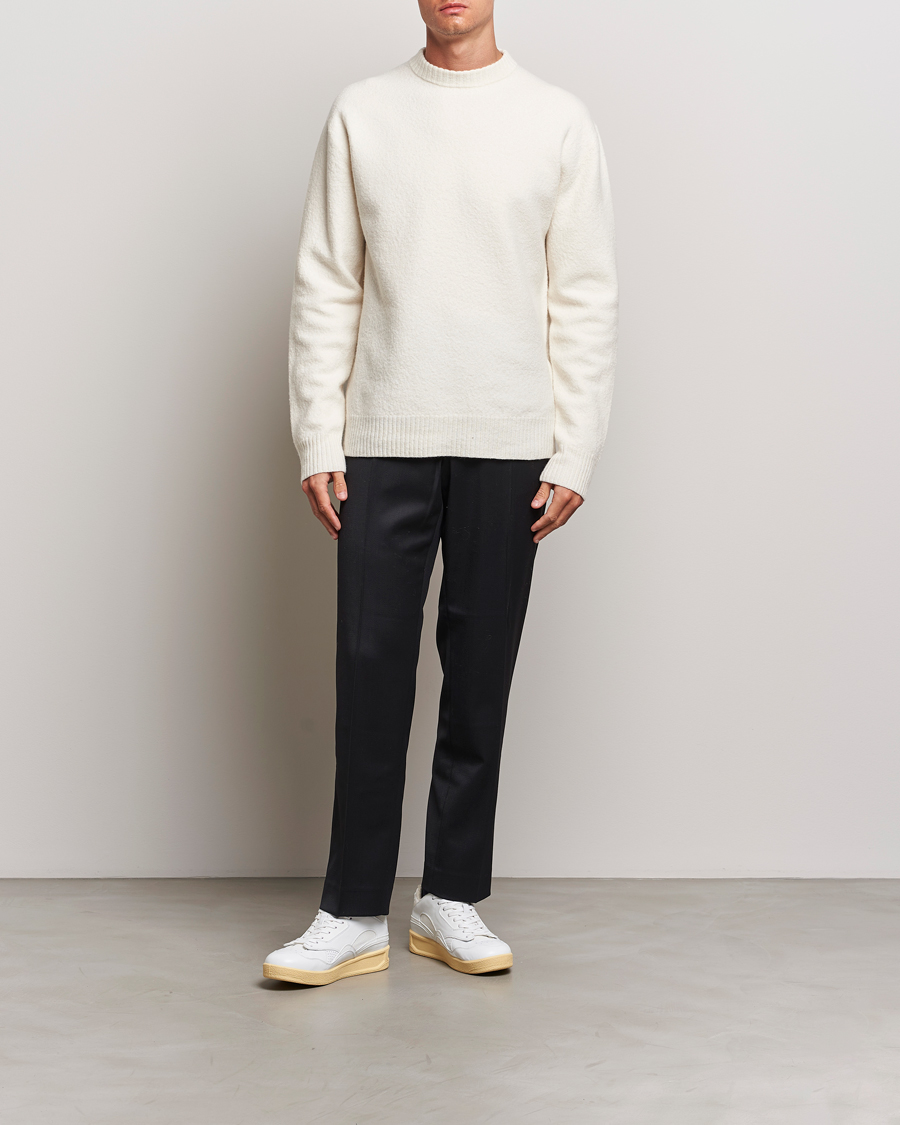 Herren | Pullover | Jil Sander | Boiled Merino Round Neck Sweater Off White