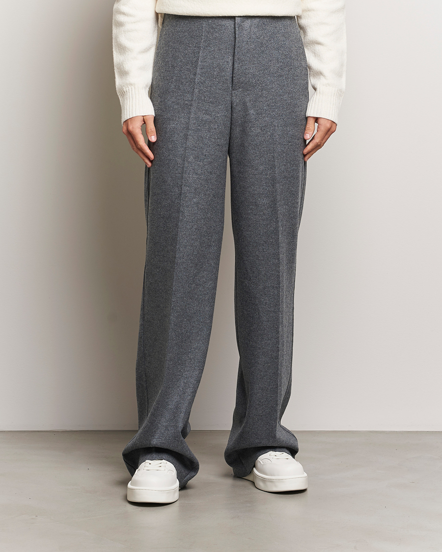 Herren | Hosen | Jil Sander | Wool Flannel Pants Grey Melange