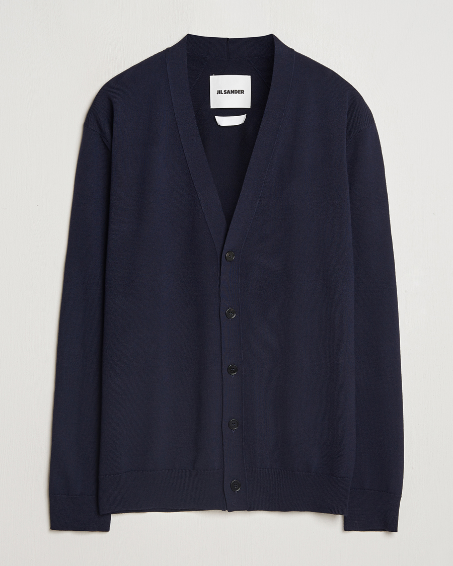 Herren | Pullover | Jil Sander | Superfine Merino Cardigan Navy