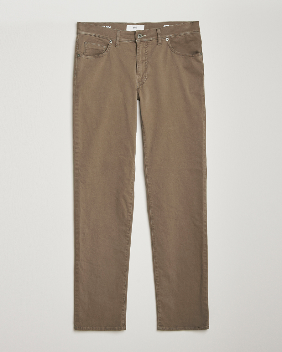 Herren | Hosen | Brax | Cadiz Cotton Satin 5-Pocket Pants Khaki