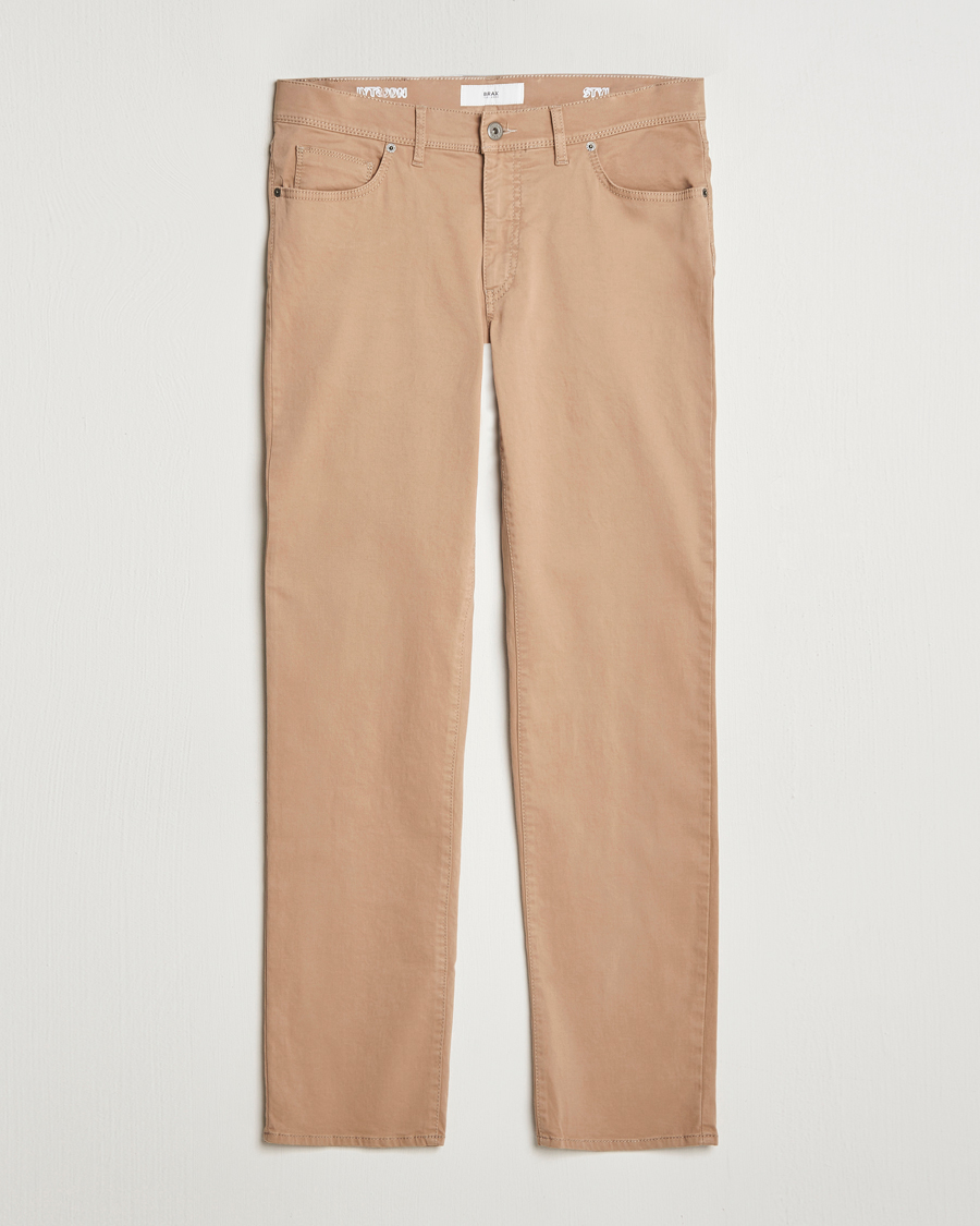 Herren | Hosen | Brax | Cadiz Cotton Satin 5-Pocket Pants Beige