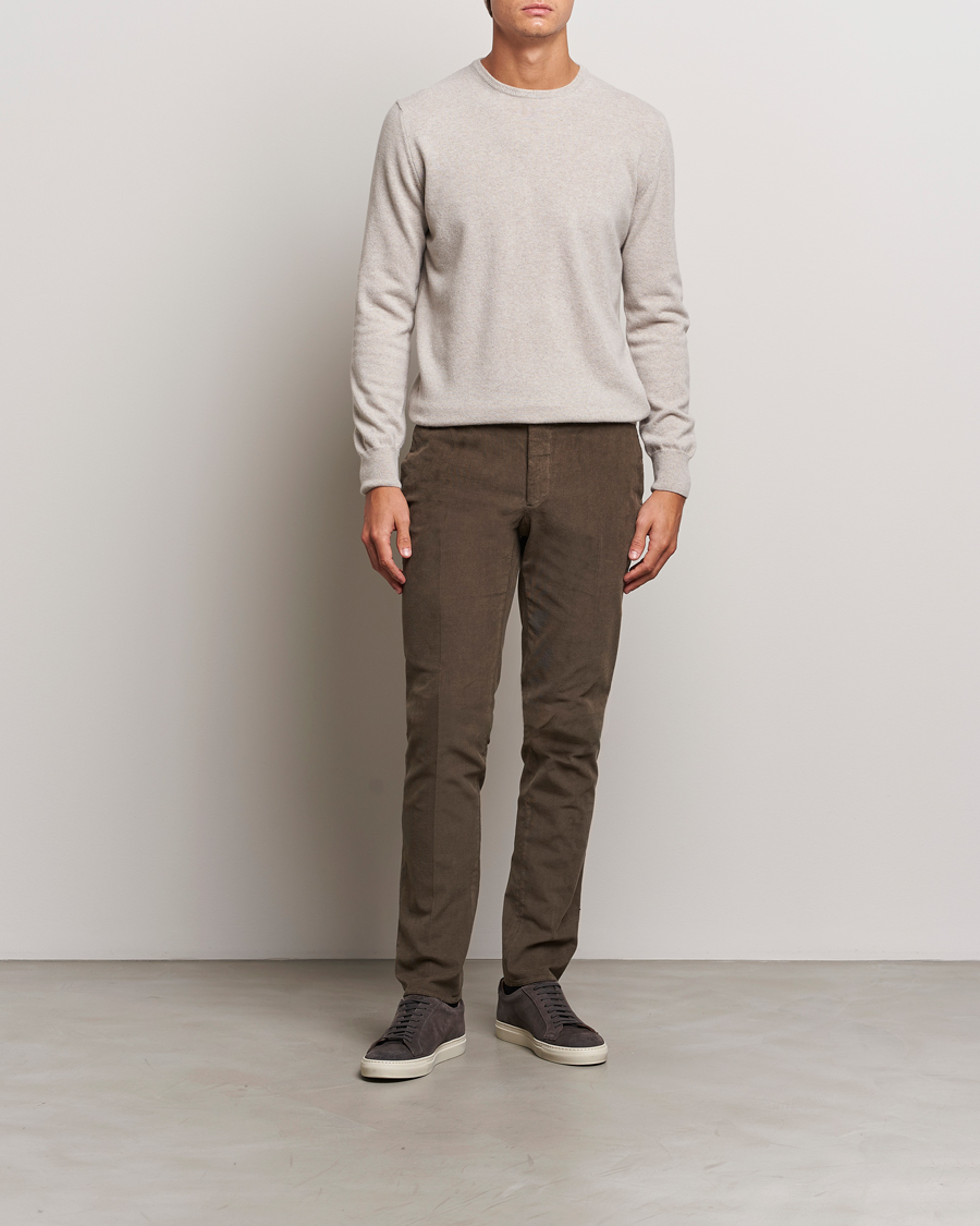 Herren | Pullover | Morgano | Wool/Cashmere Crewneck Beige