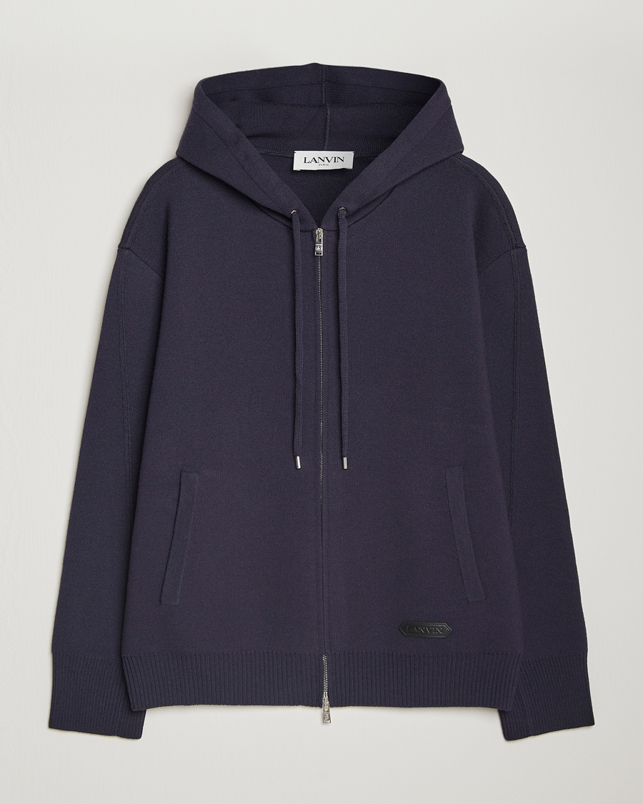 Herren | Pullover | Lanvin | Merino Full Zip Hoodie Japanese Ink