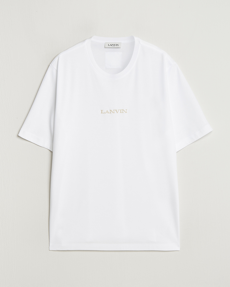 Herren | T-Shirts | Lanvin | Embroidered Logo T-Shirt White