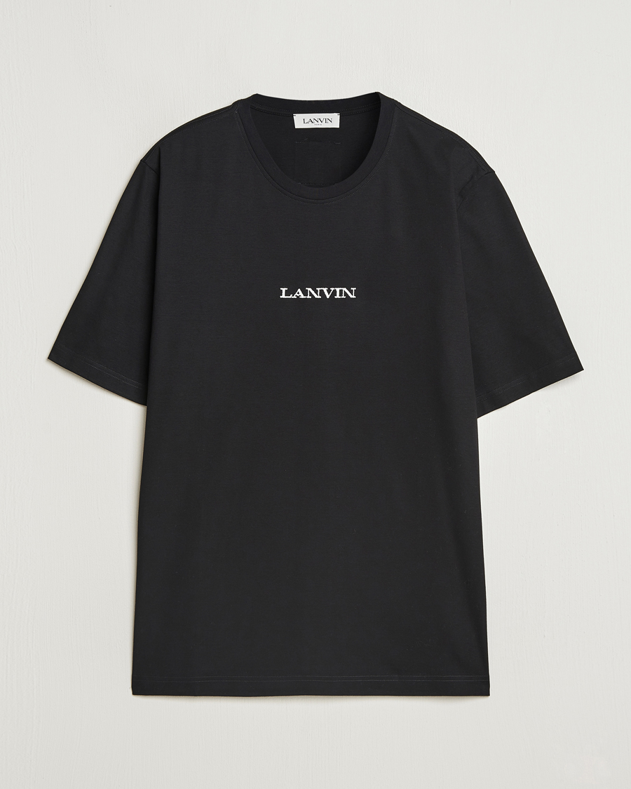 Herren | T-Shirts | Lanvin | Embroidered Logo T-Shirt Black