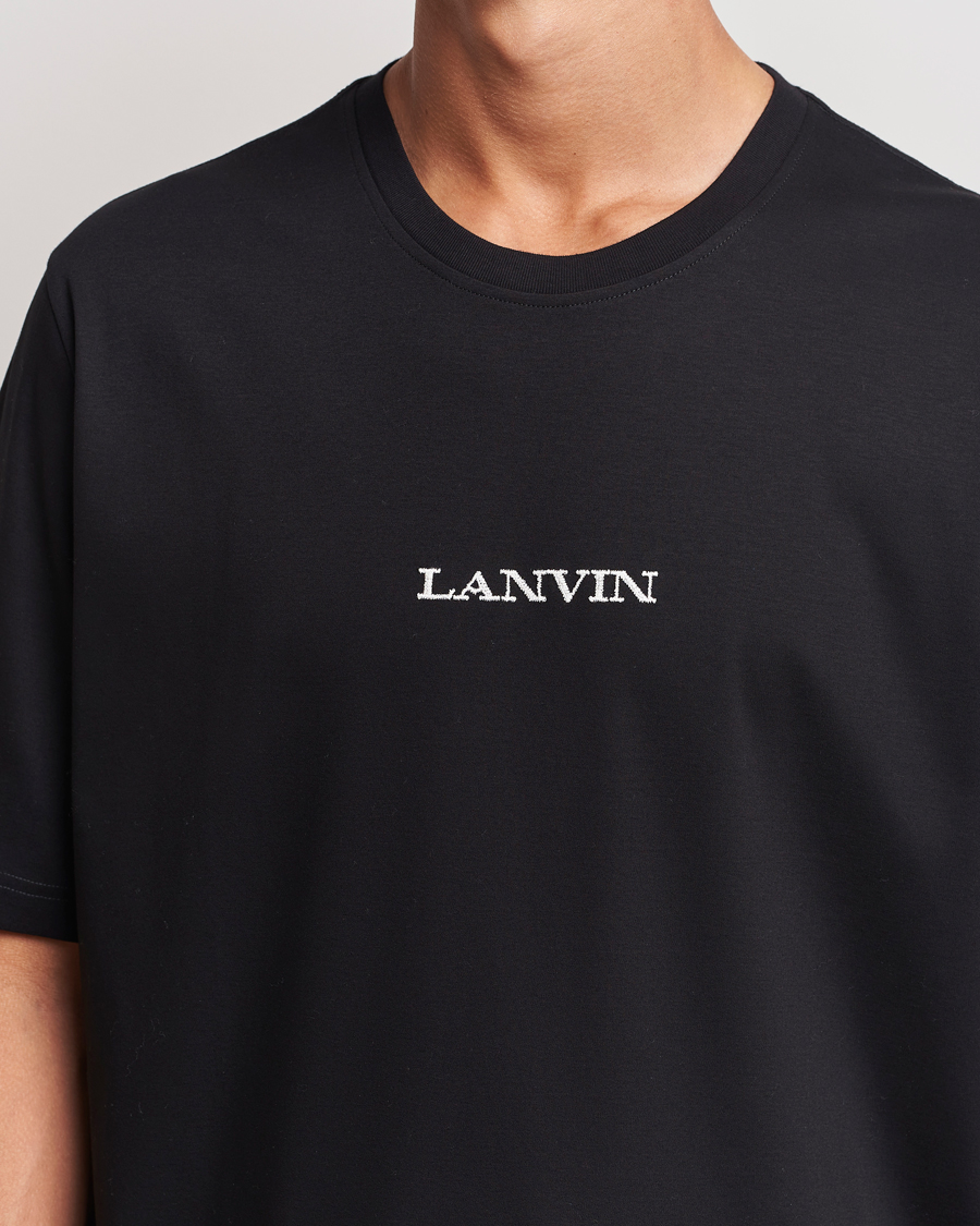 Herren | T-Shirts | Lanvin | Embroidered Logo T-Shirt Black