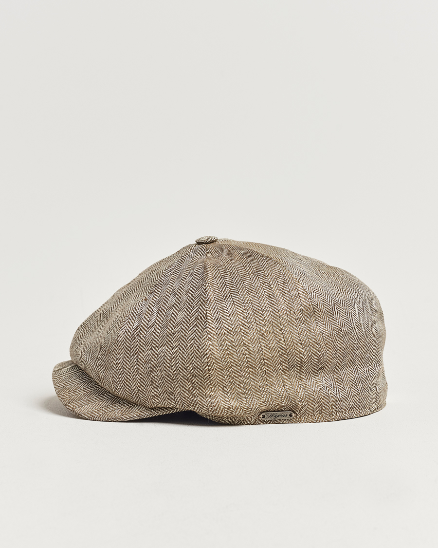 Herren | Wigéns Newsboy Classic Linen Cap Beige | Wigéns | Newsboy Classic Linen Cap Beige