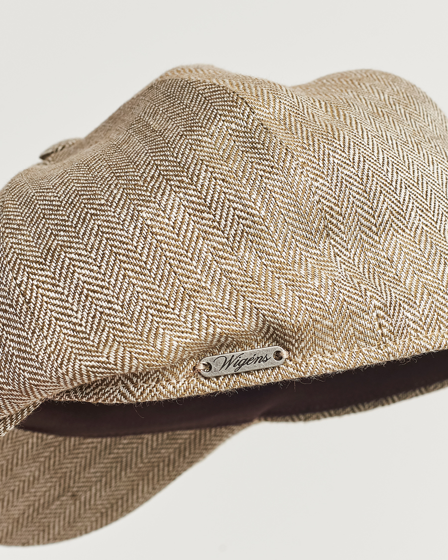 Herren | Wigéns Newsboy Classic Linen Cap Beige | Wigéns | Newsboy Classic Linen Cap Beige