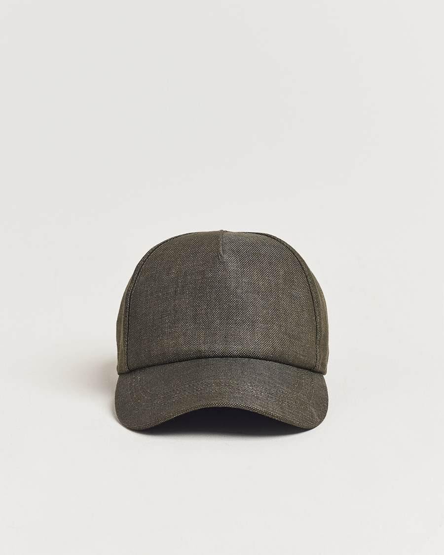 Herren | Wigéns Baseball Linen Cap Dark Olive | Wigéns | Baseball Linen Cap Dark Olive