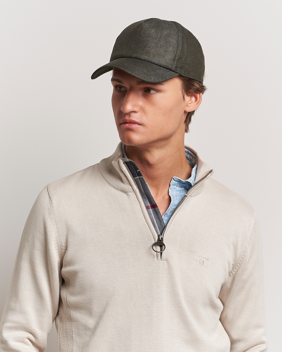 Herren | Wigéns Baseball Linen Cap Dark Olive | Wigéns | Baseball Linen Cap Dark Olive