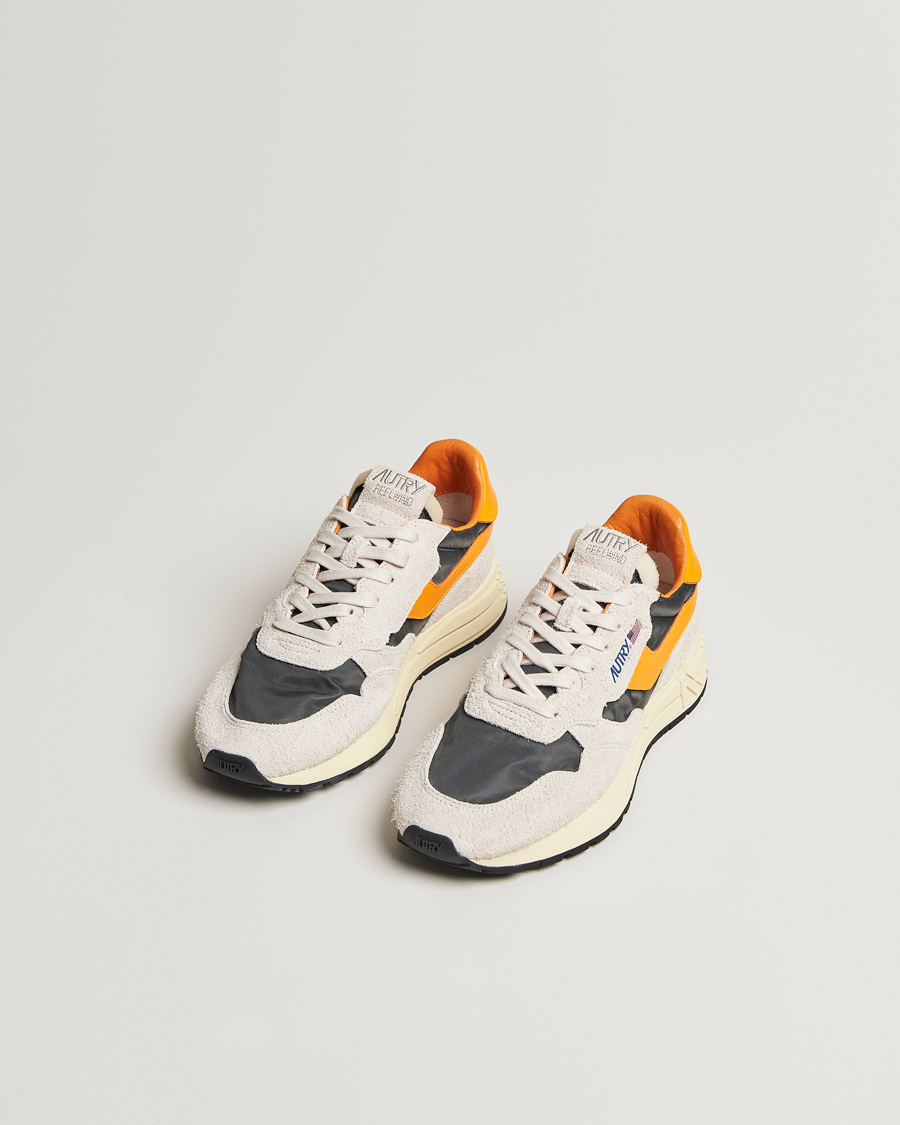 Herren | Autry Reelwind Running Sneaker White/Grey/Orange | Autry | Reelwind Running Sneaker White/Grey/Orange