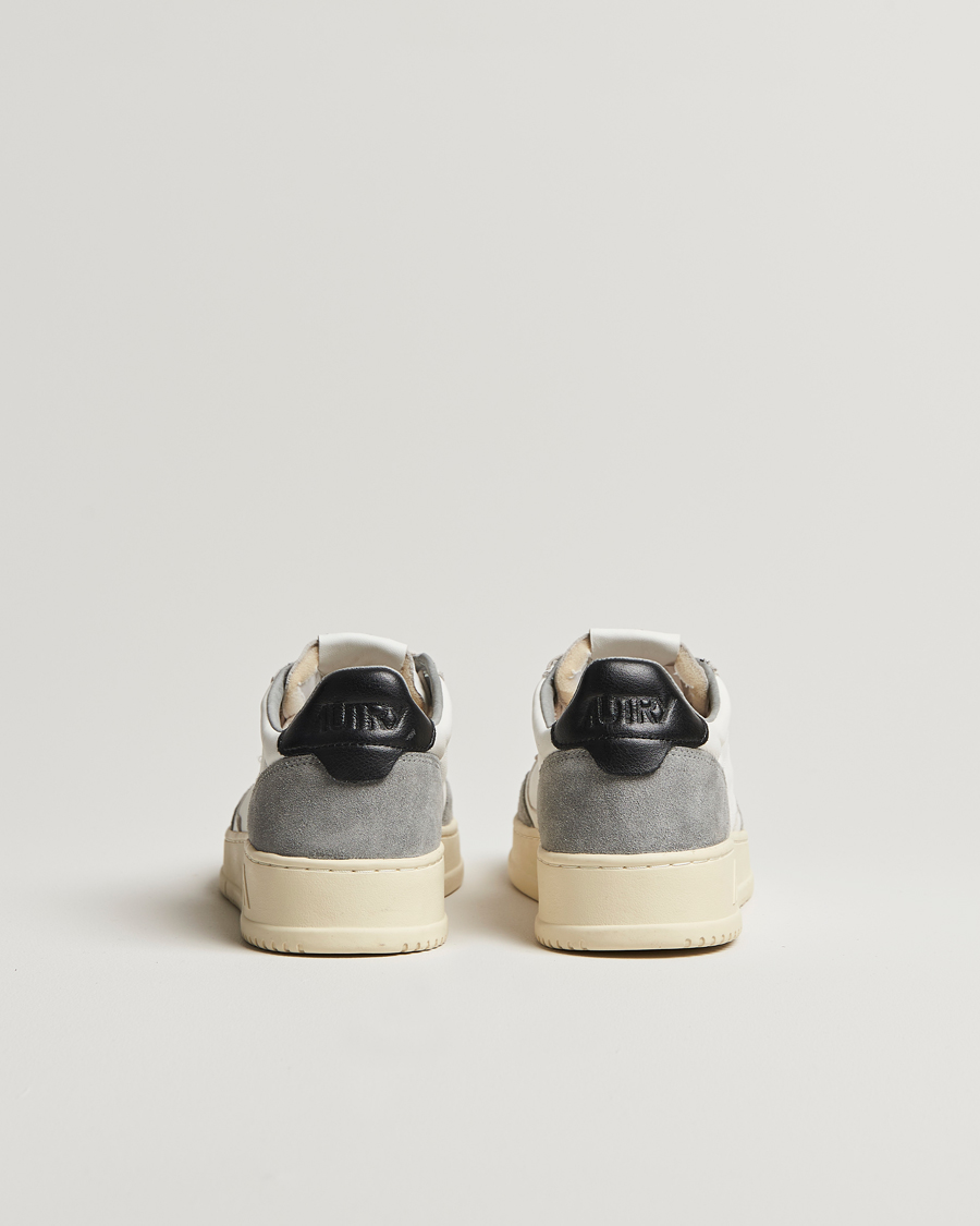 Herren | Autry Medalist Low Goat Leather/Suede Sneaker Grey/Black | Autry | Medalist Low Goat Leather/Suede Sneaker Grey/Black