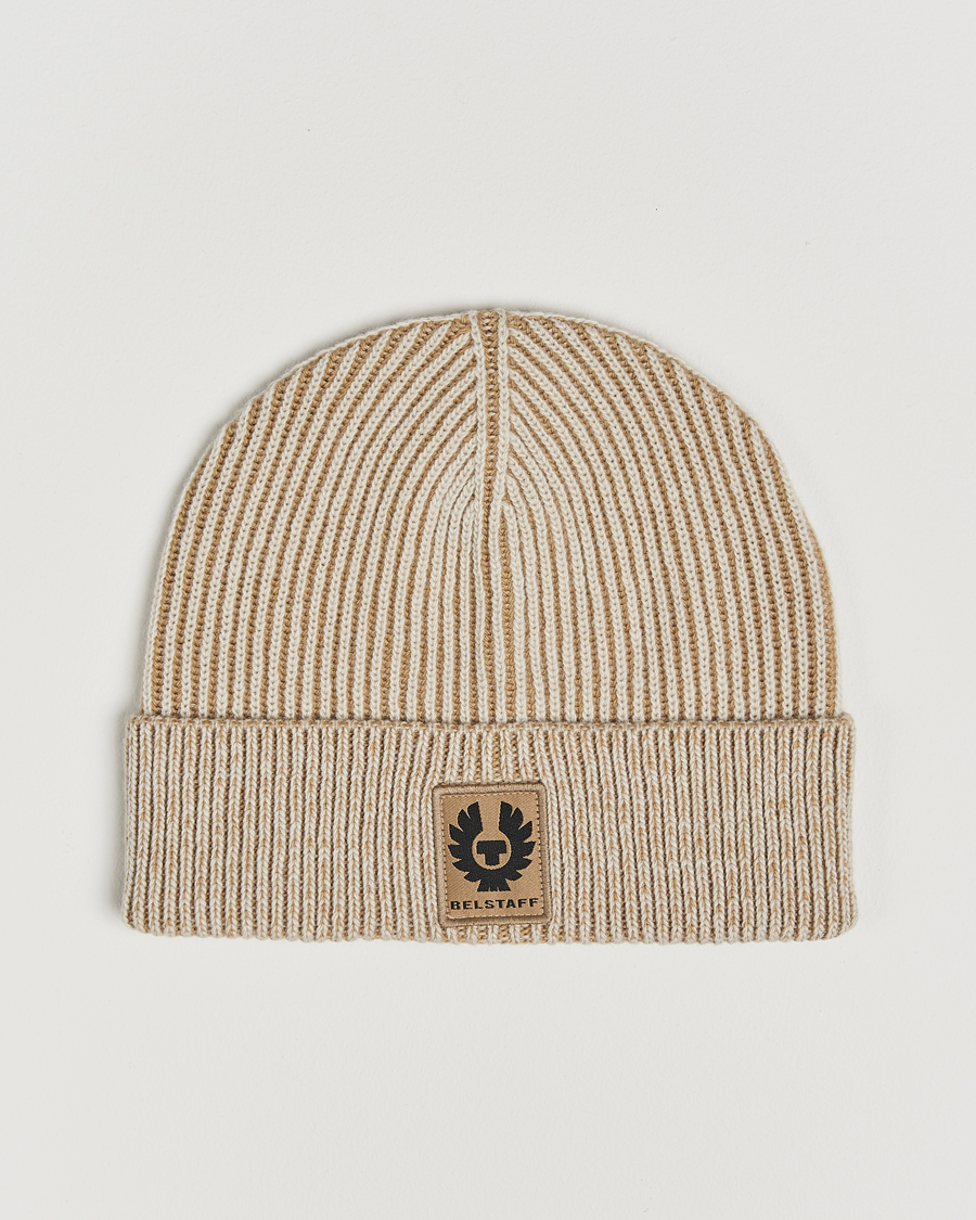 Herren | Belstaff Centenary Wool Rib Hat Chalk | Belstaff | Centenary Wool Rib Hat Chalk