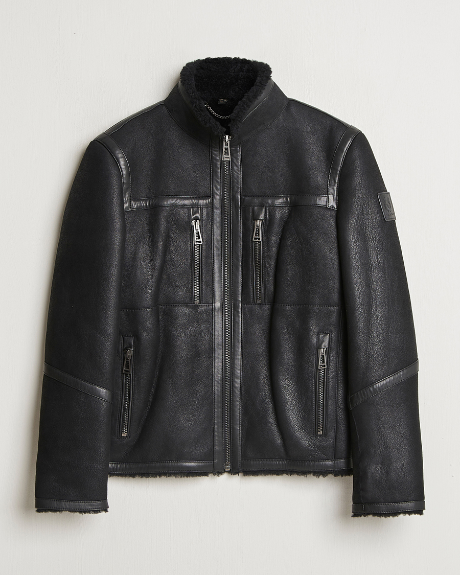 Herren | Jacken | Belstaff | Tundra Sherling Leather Jacket Black