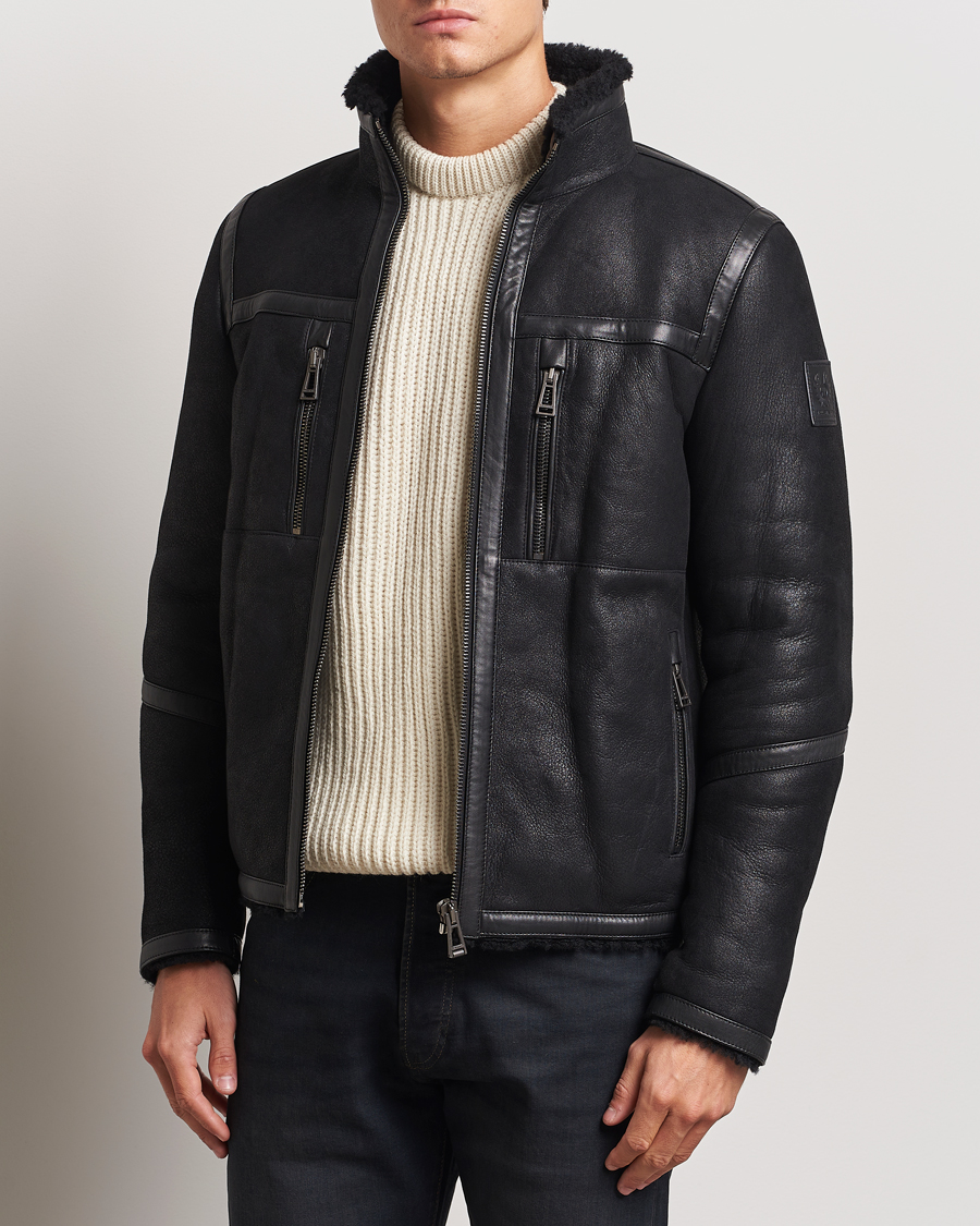 Herren | Jacken | Belstaff | Tundra Sherling Leather Jacket Black