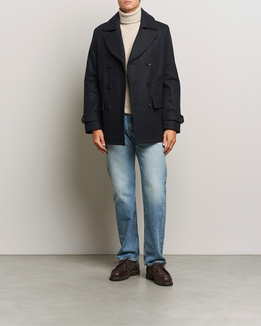 Herren | Jacken | Belstaff | Milford Wool Peacoat Ink Blue